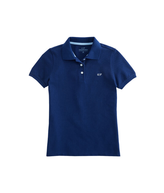 Vineyard Vines x Target Girls Classic Cotton Short Sleeve Polo Shirts Navy NWT